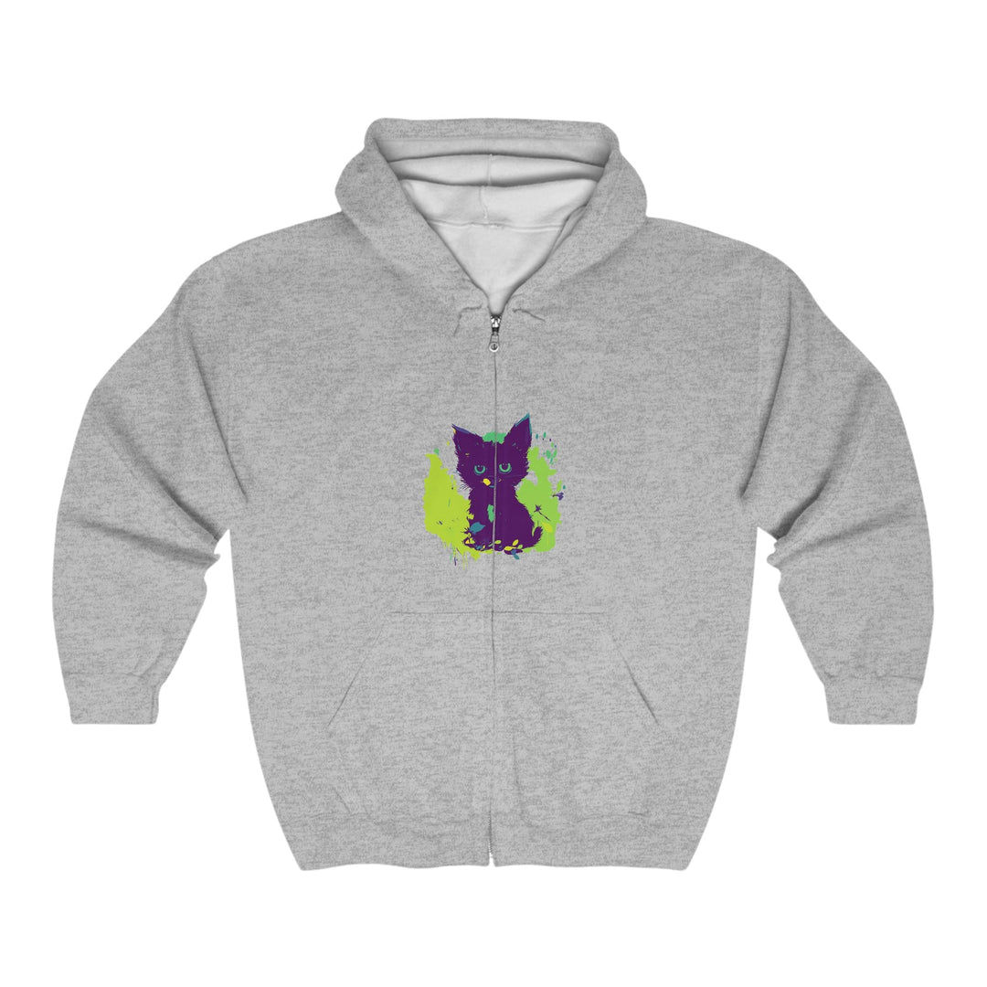 Black Cat Watercolor Hoodie - Mystical Pet Design Hoodie - Blululi