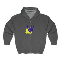 Black Cat Watercolor Hoodie - Mystical Pet Design Hoodie - Blululi