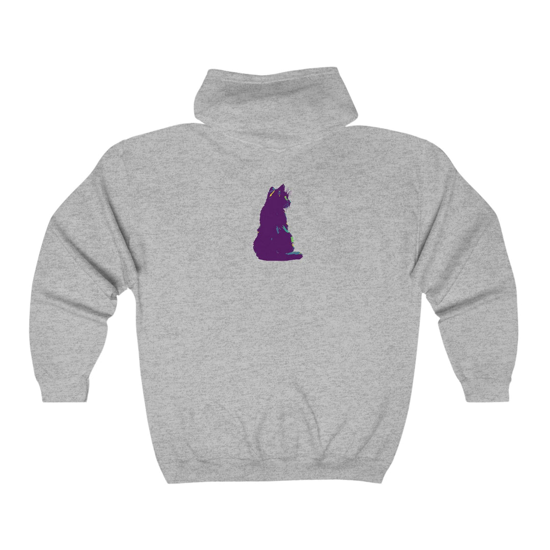 Black Cat Watercolor Hoodie - Mystical Pet Design Hoodie - Blululi