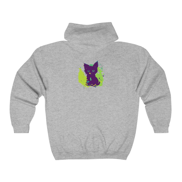 Black Cat Watercolor Hoodie - Mystical Pet Design Hoodie - Blululi