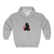 Black Cat Watercolor Hoodie - Mystical Pet Design Hoodie - Blululi