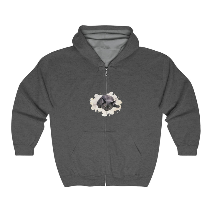 Black Cat Watercolor Hoodie - Relaxed & Cozy Hoodie - Blululi