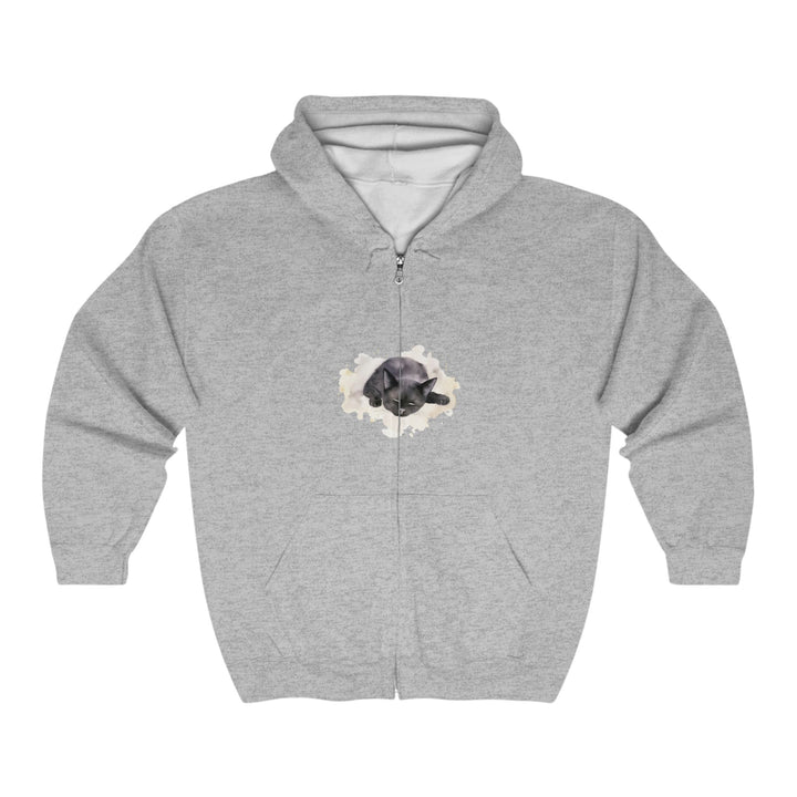 Black Cat Watercolor Hoodie - Relaxed & Cozy Hoodie - Blululi