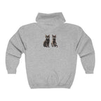 Black Cat Watercolor Hoodie - Spooky Chic Hoodie - Blululi