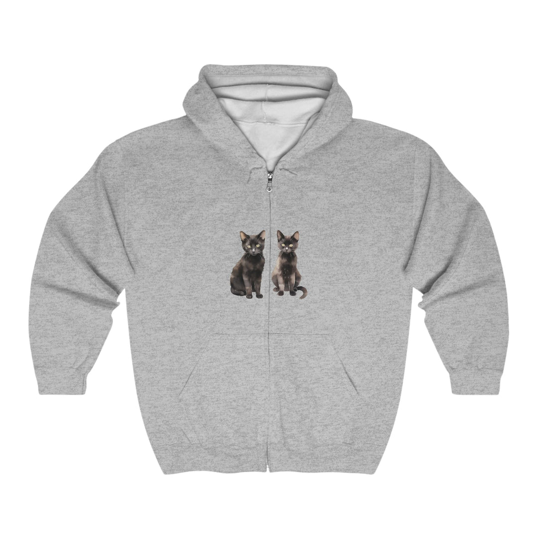 Black Cat Watercolor Hoodie - Spooky Chic Hoodie - Blululi