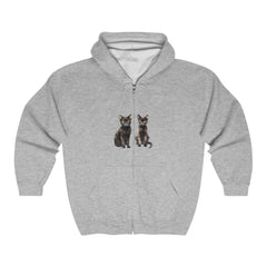 Black Cat Watercolor Hoodie - Spooky Chic Hoodie - Blululi
