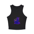 Black Cat Watercolor Racerback Tank Top - Colorful Kitten Tank Top - Blululi