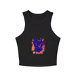 Black Cat Watercolor Racerback Tank Top - Colorful Splatter Tank Top - Blululi
