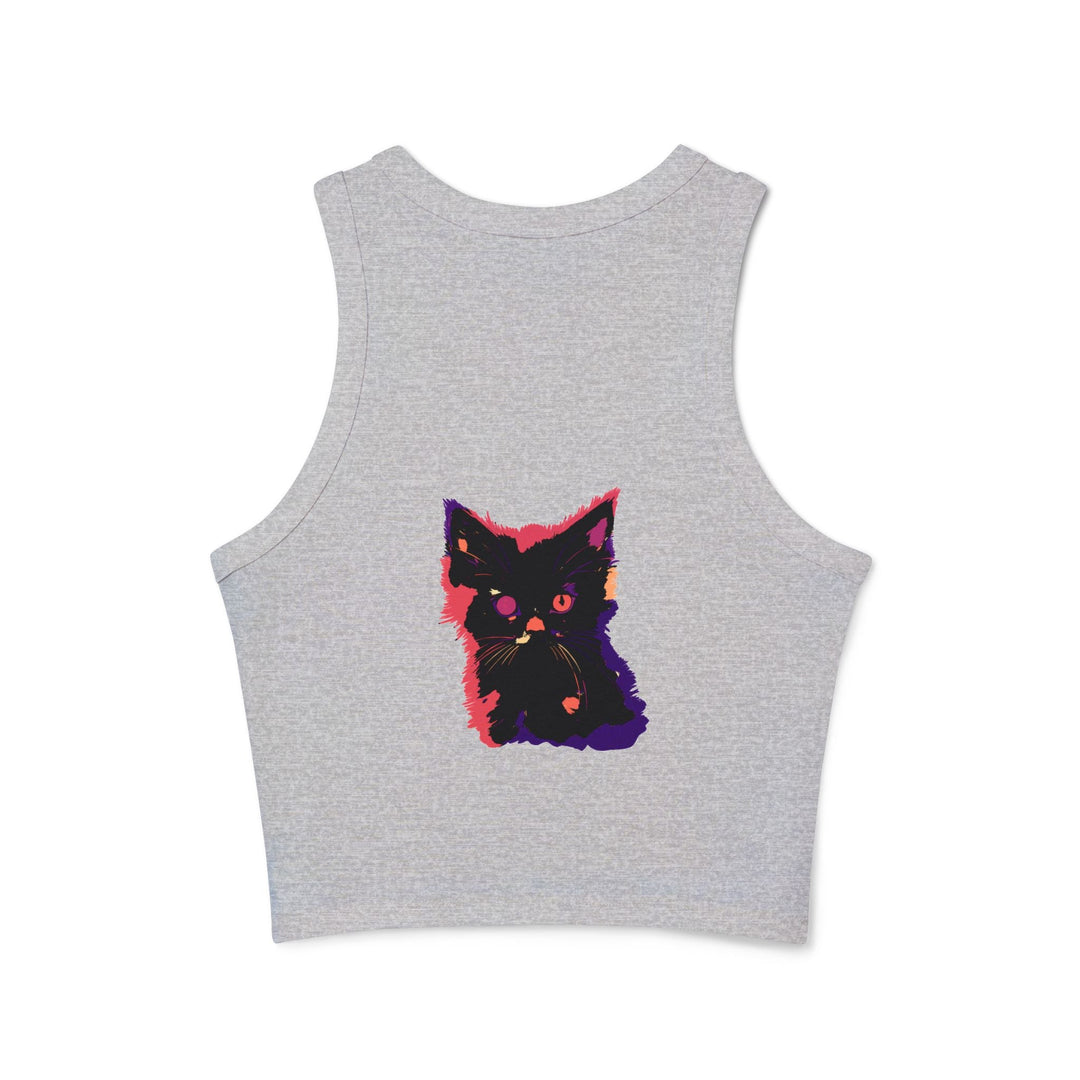 Black Cat Watercolor Racerback Tank Top - Cute & Stylish Tank Top - Blululi