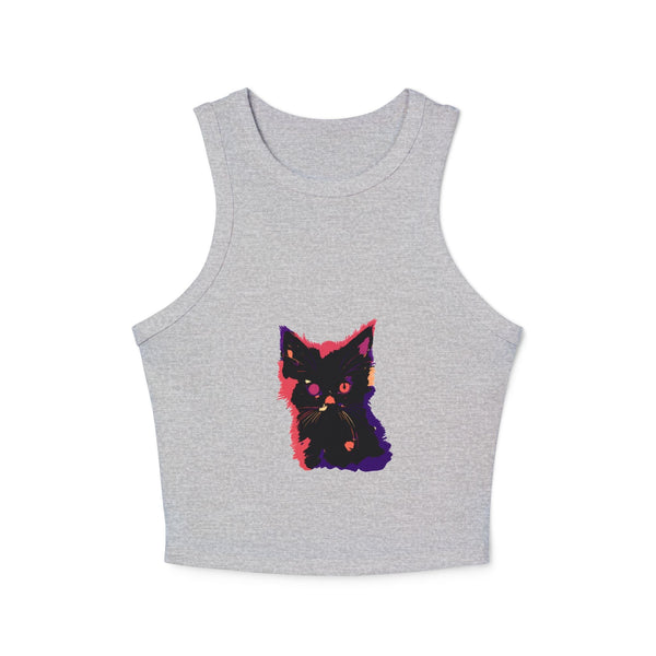 Black Cat Watercolor Racerback Tank Top - Cute & Stylish Tank Top - Blululi