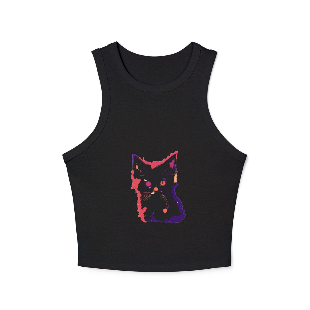 Black Cat Watercolor Racerback Tank Top - Cute & Stylish Tank Top - Blululi