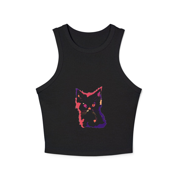 Black Cat Watercolor Racerback Tank Top - Cute & Stylish Tank Top - Blululi