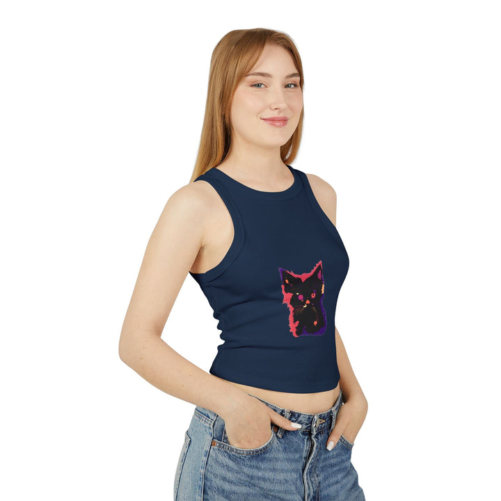 Black Cat Watercolor Racerback Tank Top - Cute & Stylish Tank Top - Blululi