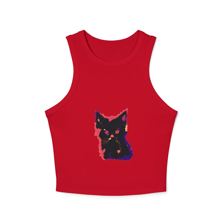 Black Cat Watercolor Racerback Tank Top - Cute & Stylish Tank Top - Blululi