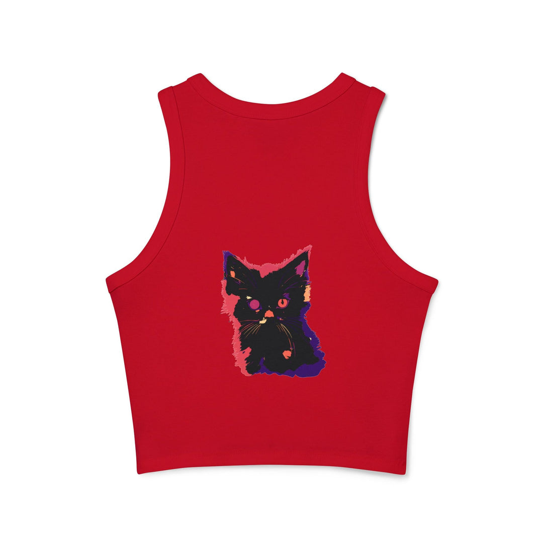 Black Cat Watercolor Racerback Tank Top - Cute & Stylish Tank Top - Blululi