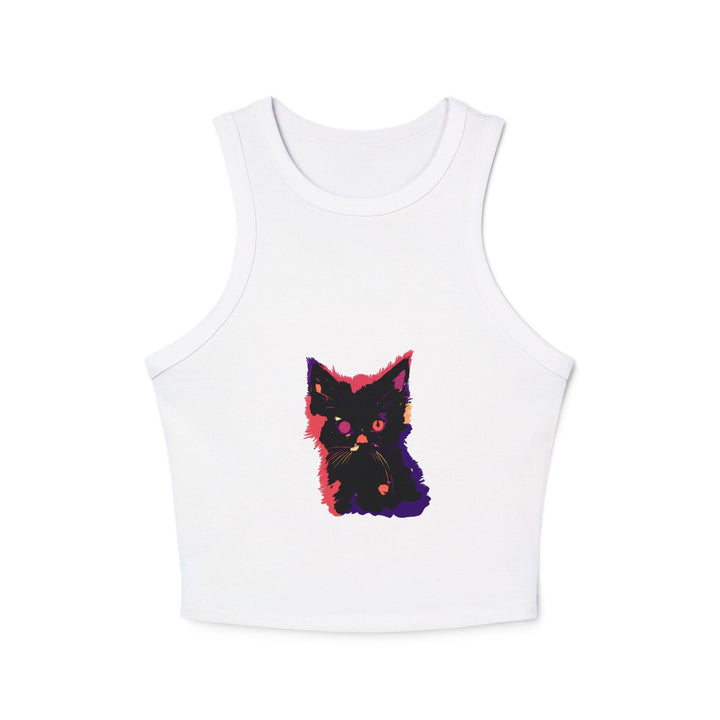 Black Cat Watercolor Racerback Tank Top - Cute & Stylish Tank Top - Blululi