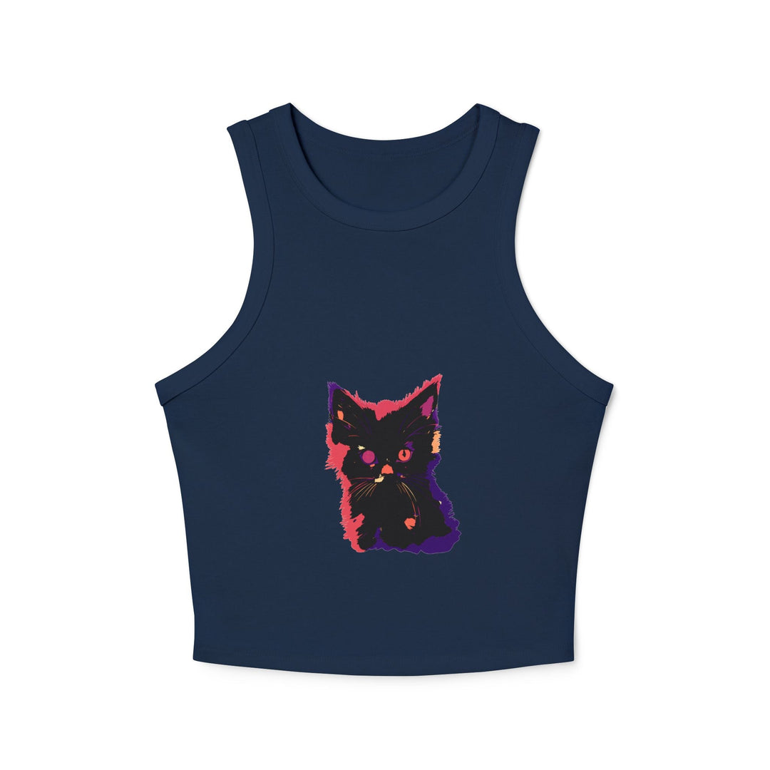 Black Cat Watercolor Racerback Tank Top - Cute & Stylish Tank Top - Blululi