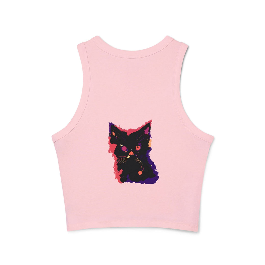 Black Cat Watercolor Racerback Tank Top - Cute & Stylish Tank Top - Blululi