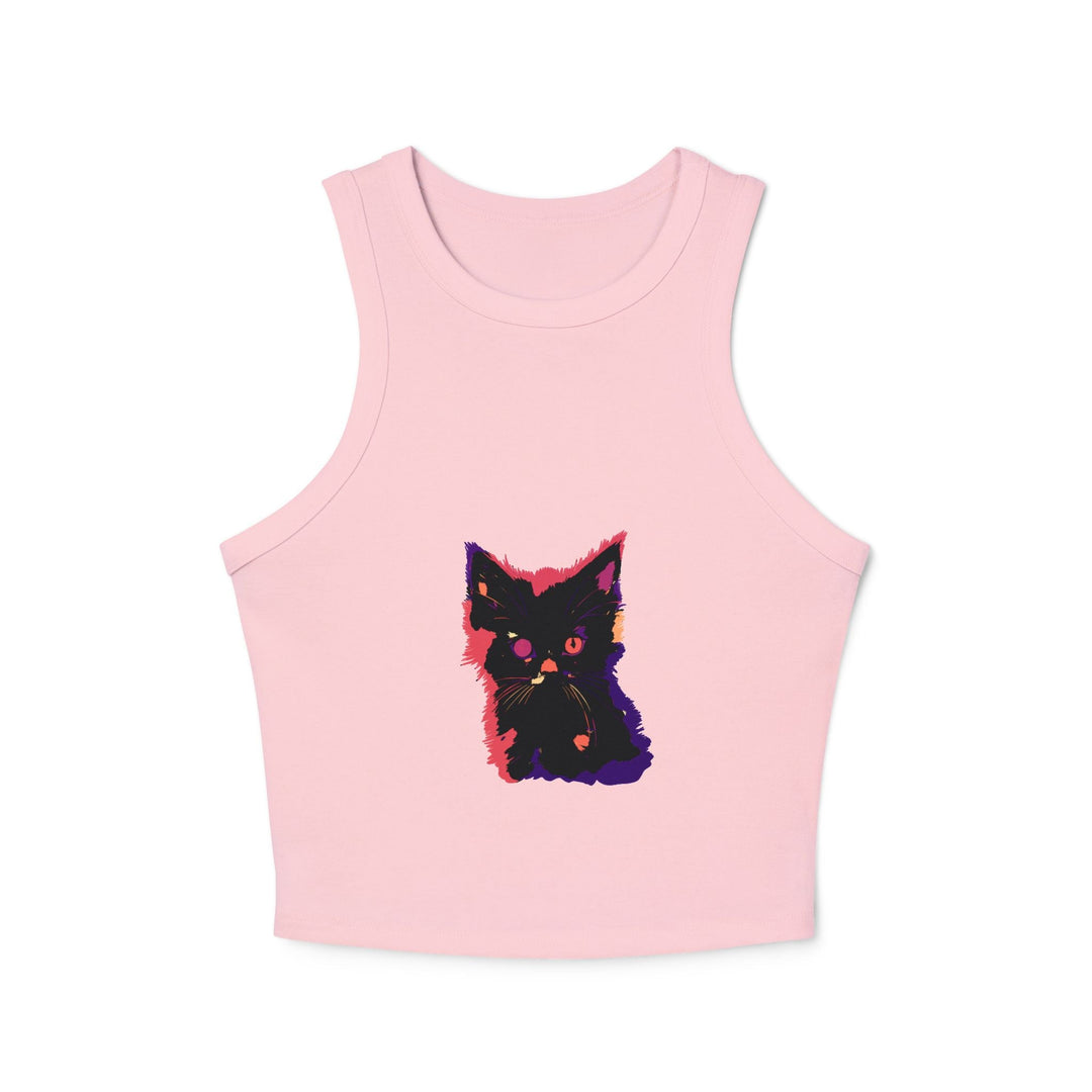 Black Cat Watercolor Racerback Tank Top - Cute & Stylish Tank Top - Blululi