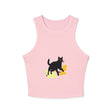 Black Cat Watercolor Racerback Tank Top - Mysterious & Cool Tank Top - Blululi