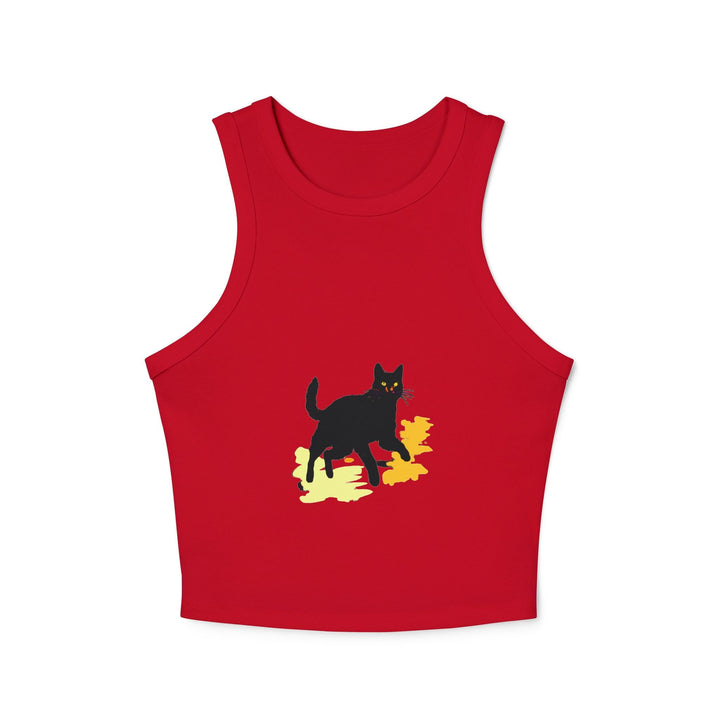 Black Cat Watercolor Racerback Tank Top - Mysterious & Cool Tank Top - Blululi