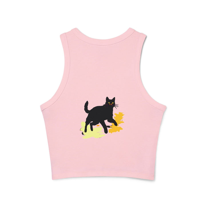 Black Cat Watercolor Racerback Tank Top - Mysterious & Cool Tank Top - Blululi