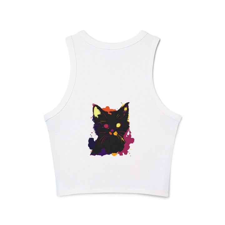 Black Cat Watercolor Racerback Tank Top - Pop Art Tank Top - Blululi