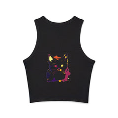 Black Cat Watercolor Racerback Tank Top - Pop Art Tank Top - Blululi