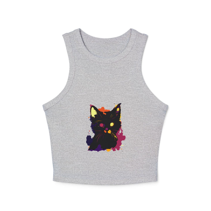 Black Cat Watercolor Racerback Tank Top - Pop Art Tank Top - Blululi