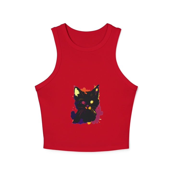 Black Cat Watercolor Racerback Tank Top - Pop Art Tank Top - Blululi