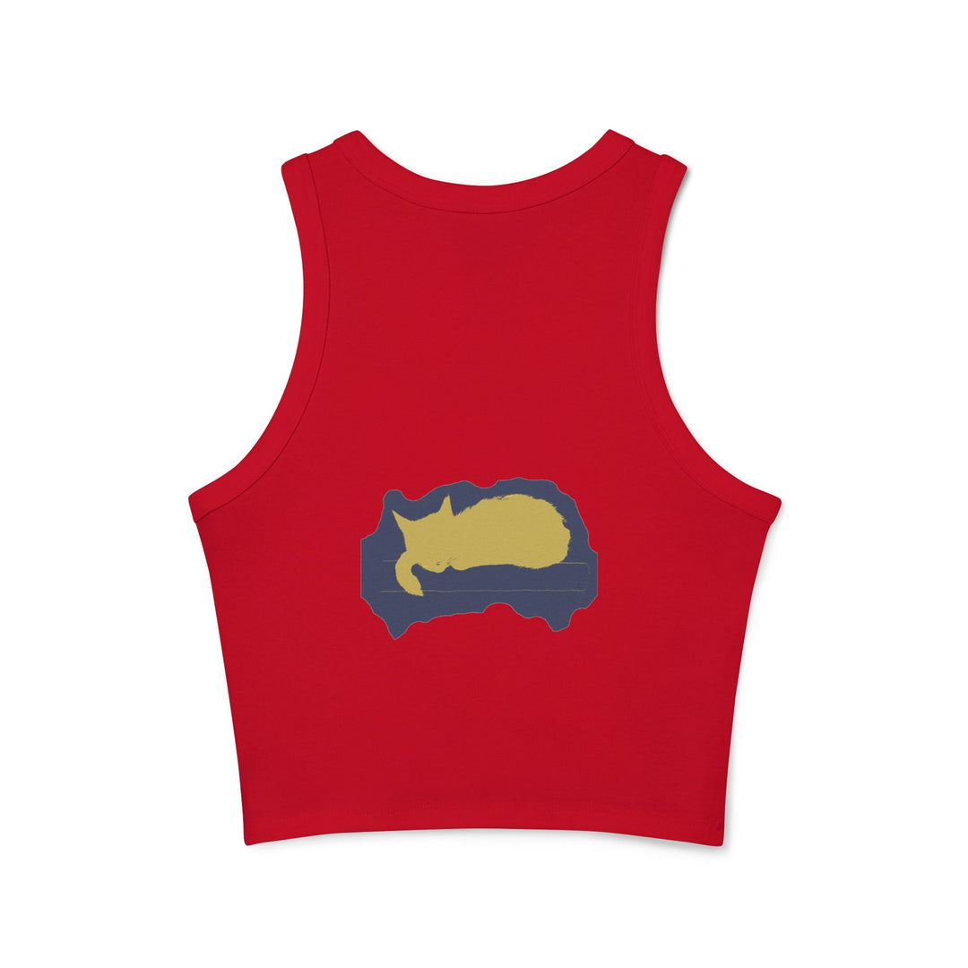 Black Cat Watercolor Racerback Tank Top - Sleep Tight! Tank Top - Blululi