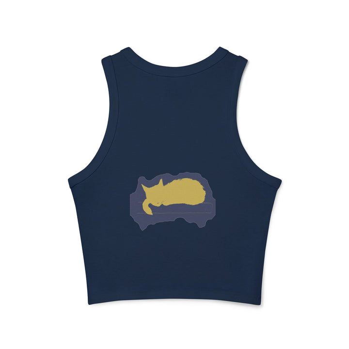 Black Cat Watercolor Racerback Tank Top - Sleep Tight! Tank Top - Blululi