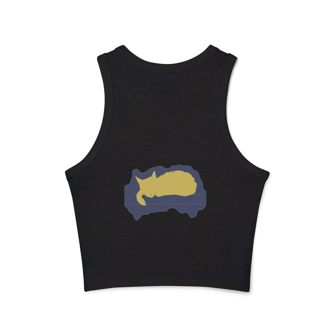 Black Cat Watercolor Racerback Tank Top - Sleep Tight! Tank Top - Blululi