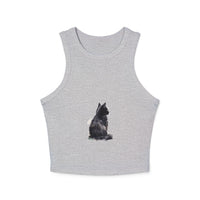 Black Cat Watercolor Racerback Tank Top Tank Top - Blululi