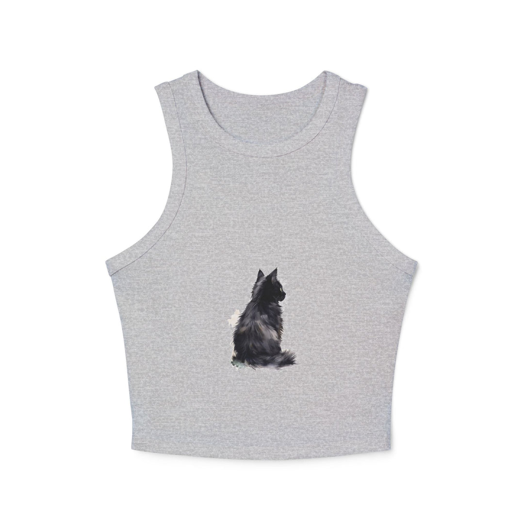 Black Cat Watercolor Racerback Tank Top Tank Top - Blululi