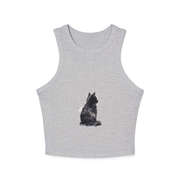 Black Cat Watercolor Racerback Tank Top Tank Top - Blululi