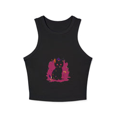 Black Cat Watercolor Racerback Tank Top Tank Top - Blululi