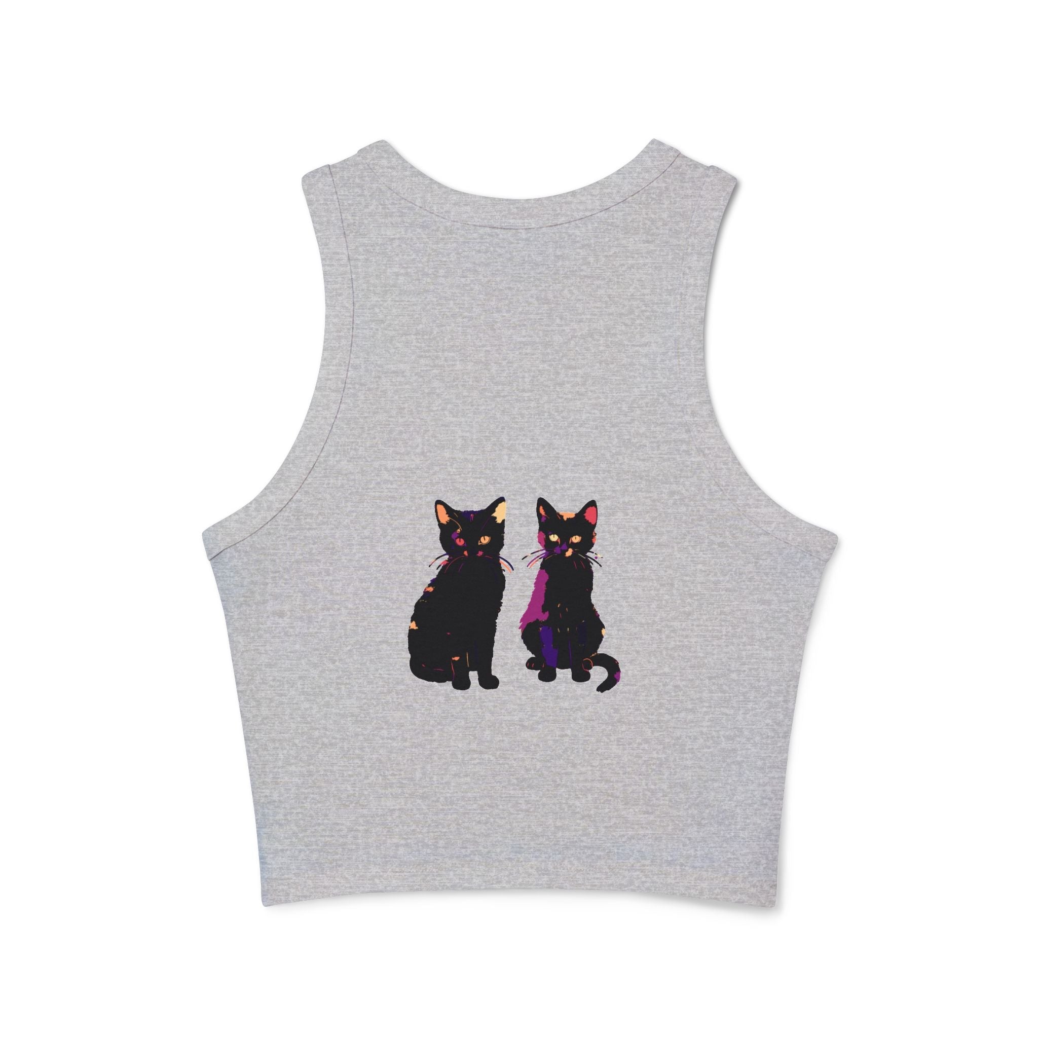 Black Cat Watercolor Racerback Tank Top Tank Top - Blululi