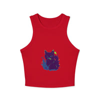 Black Cat Watercolor Racerback Tank Top Tank Top - Blululi