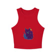 Black Cat Watercolor Racerback Tank Top Tank Top - Blululi