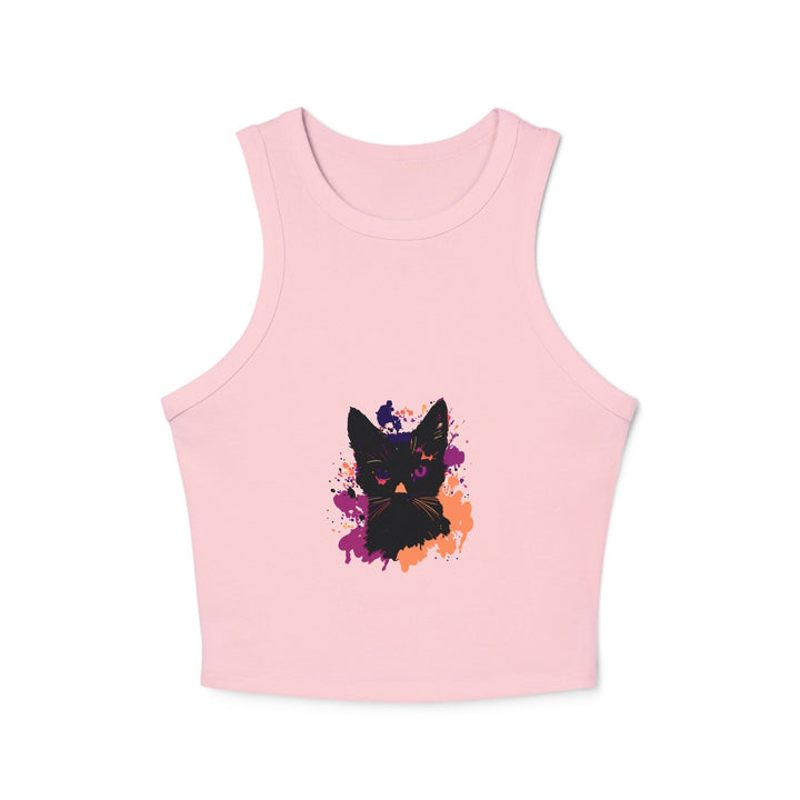 Black Cat Watercolor Racerback Tank Top Tank Top - Blululi