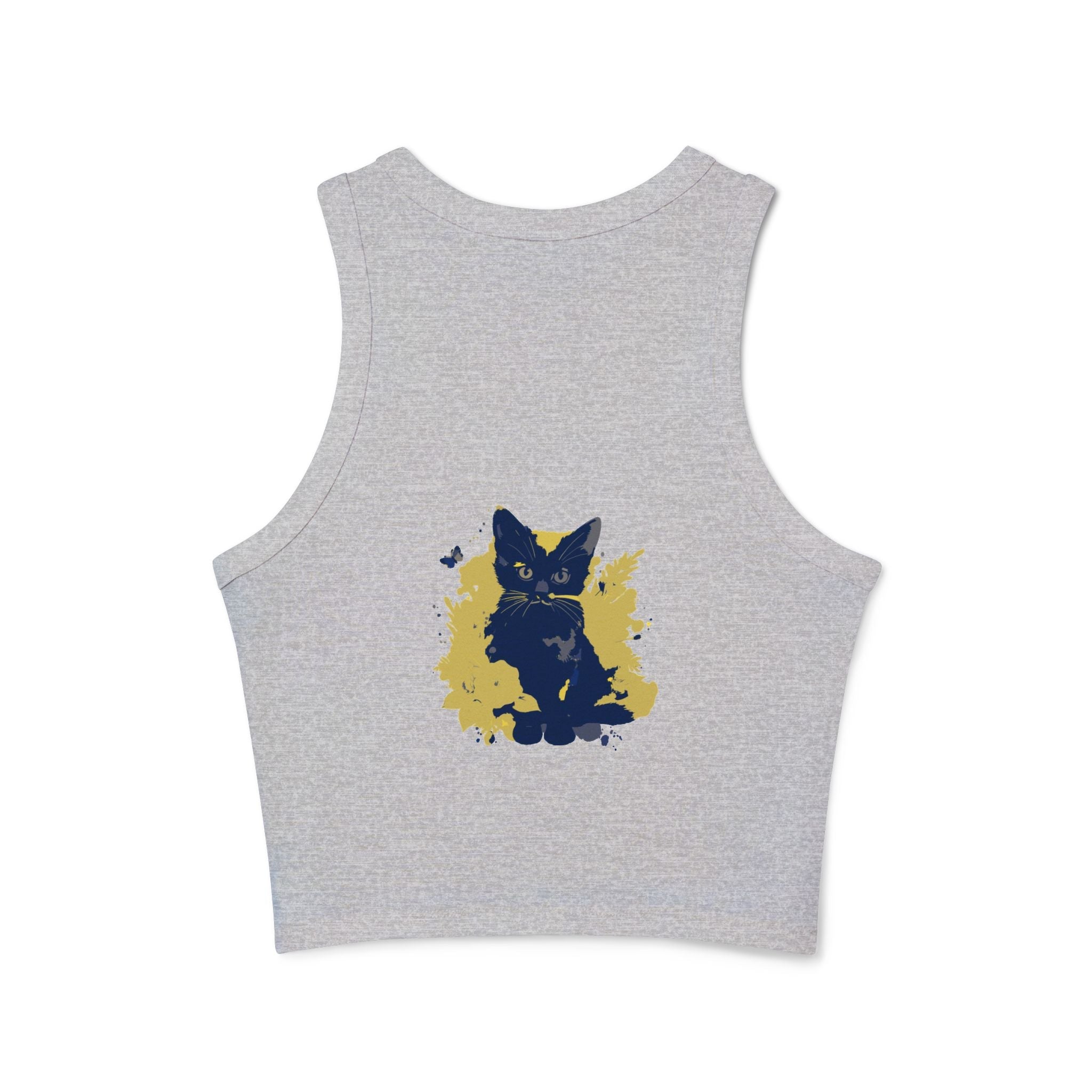 Black Cat Watercolor Racerback Tank Top Tank Top - Blululi