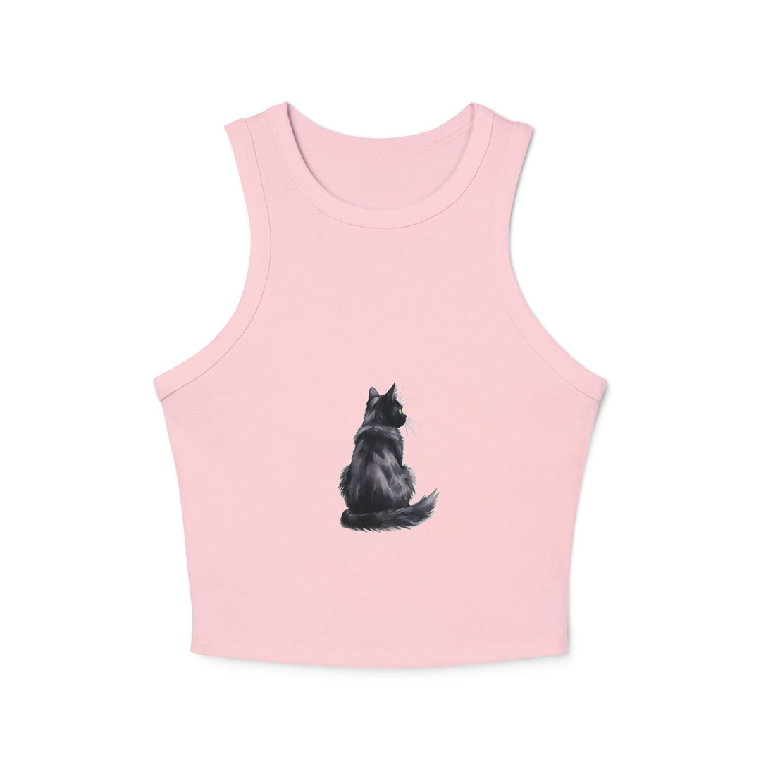 Black Cat Watercolor Racerback Tank Top Tank Top - Blululi