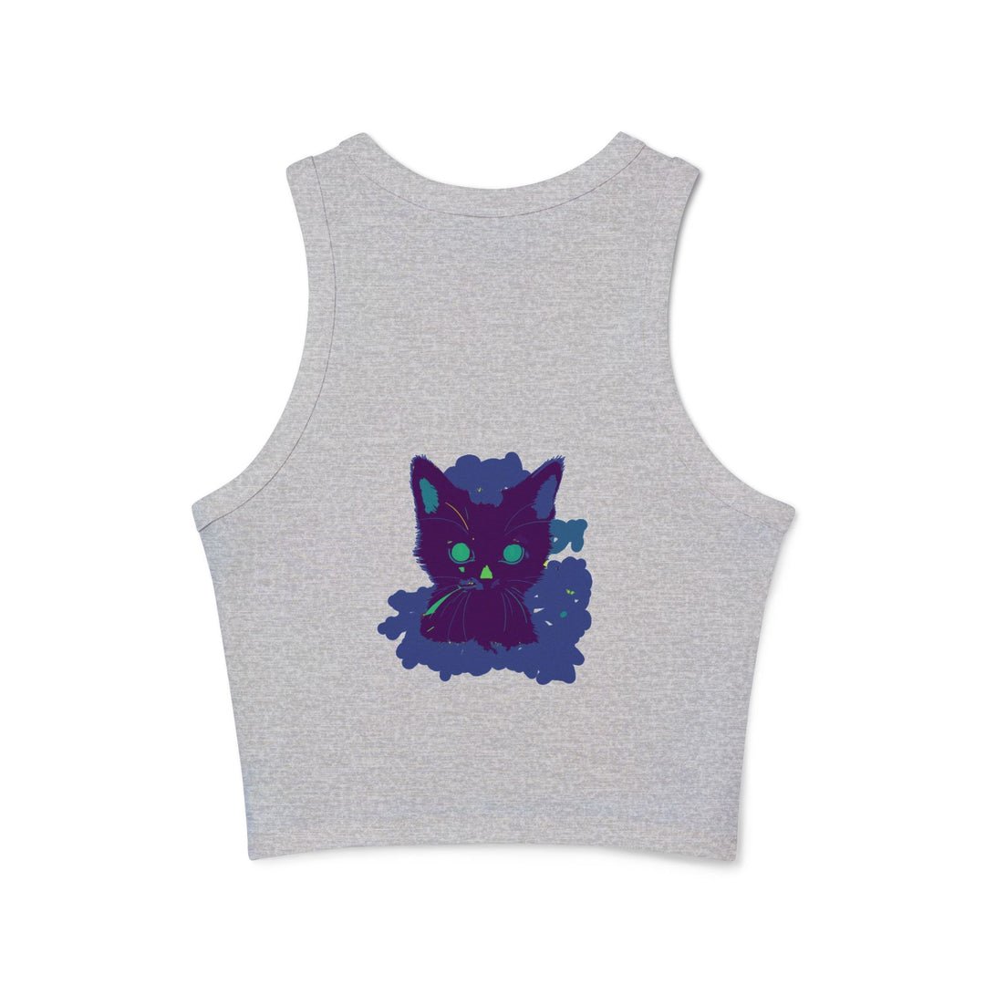 Black Cat Watercolor Racerback Tank Top Tank Top - Blululi