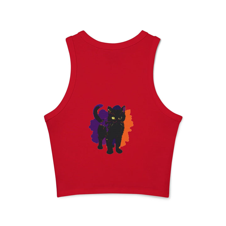 Black Cat Watercolor Racerback Tank Top Tank Top - Blululi