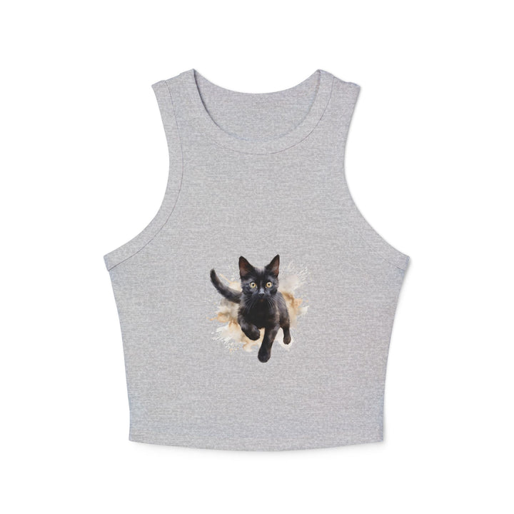 Black Cat Watercolor Racerback Tank Top Tank Top - Blululi