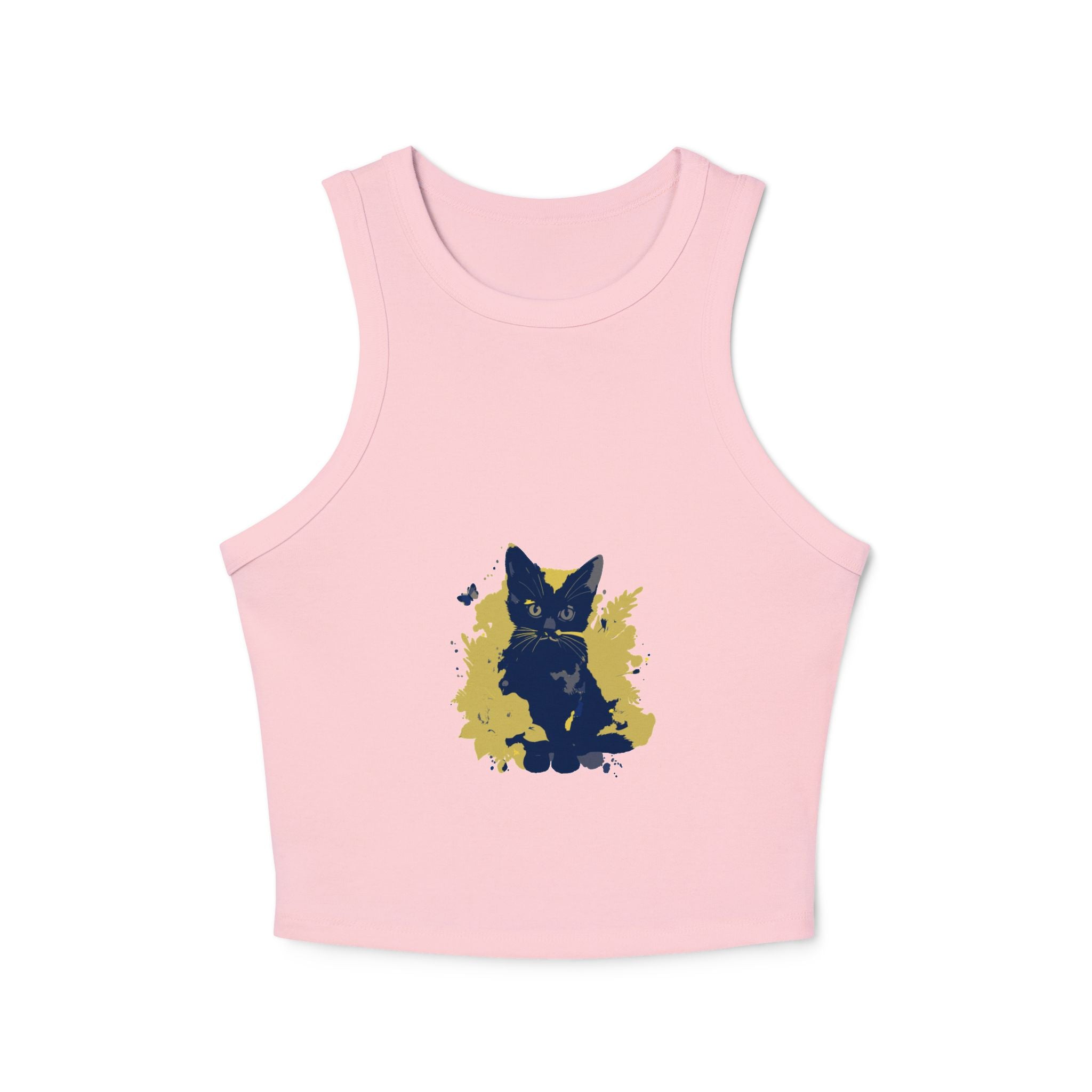 Black Cat Watercolor Racerback Tank Top Tank Top - Blululi