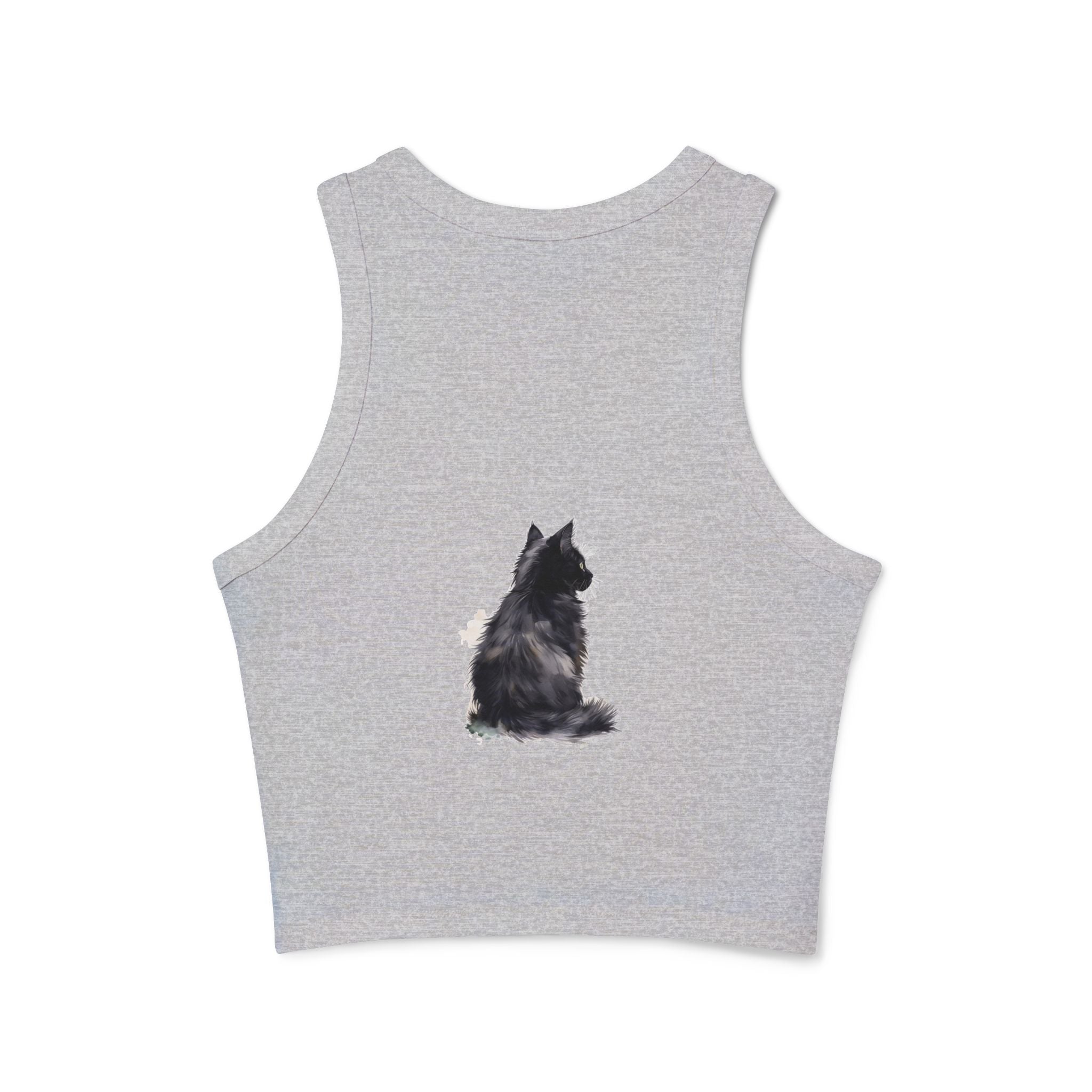 Black Cat Watercolor Racerback Tank Top Tank Top - Blululi