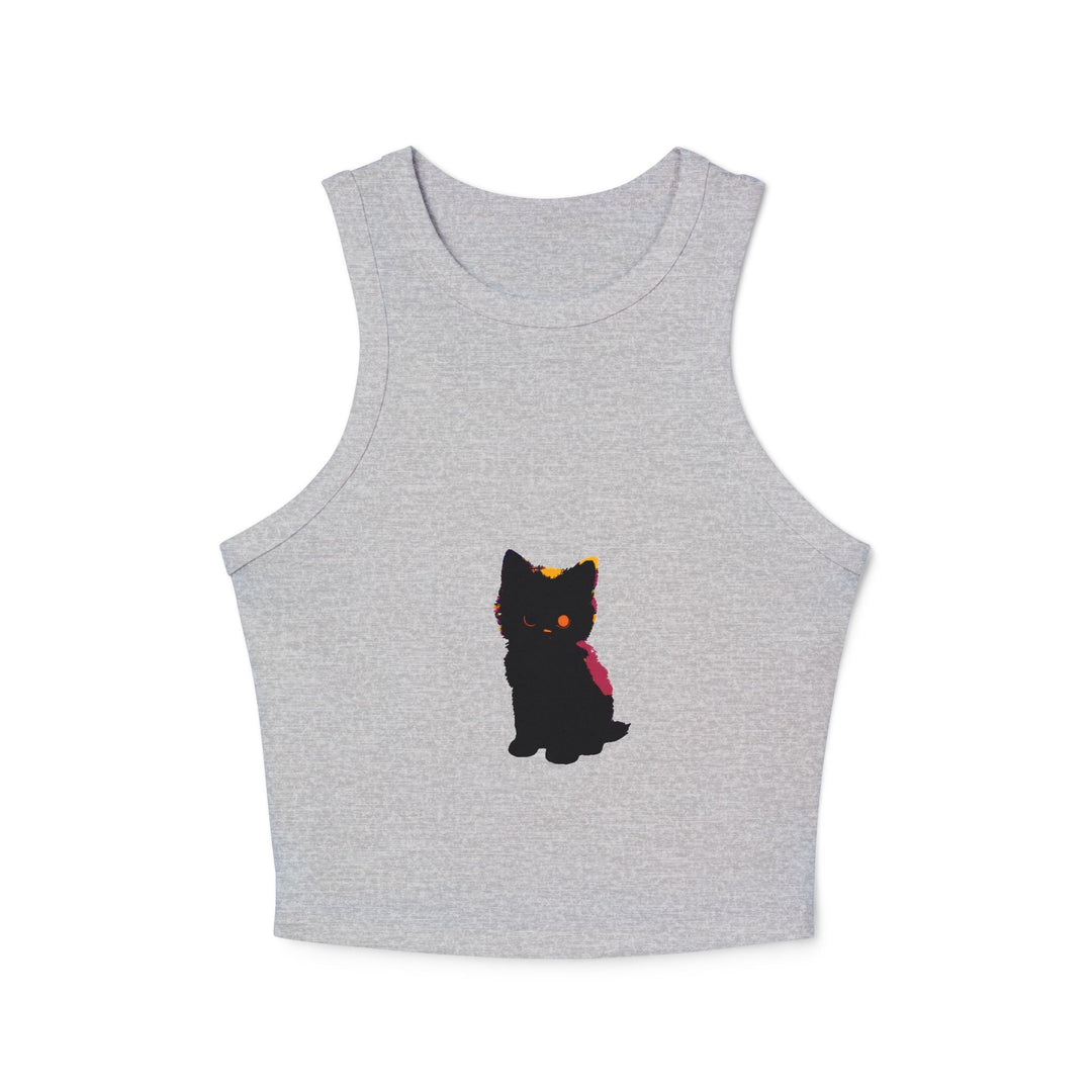 Black Cat Watercolor Racerback Tank Top Tank Top - Blululi