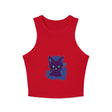 Black Cat Watercolor Racerback Tank Top Tank Top - Blululi